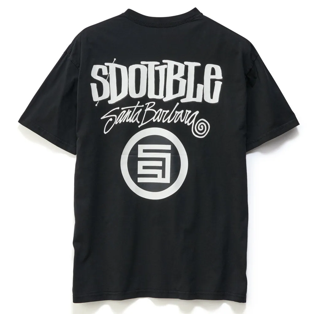 S/DOUBLE COMBO PLATTER TEE - WASHED BLACK