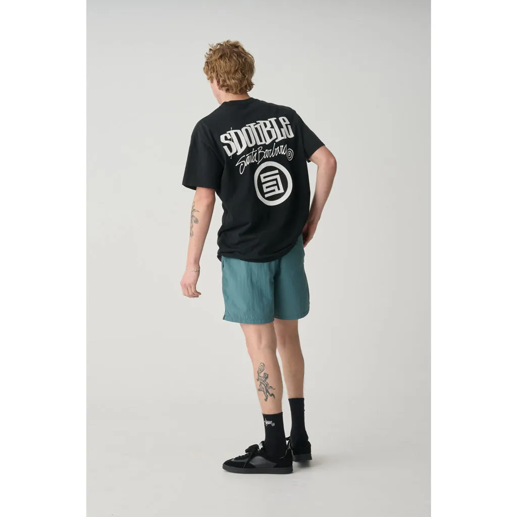 S/DOUBLE COMBO PLATTER TEE - WASHED BLACK