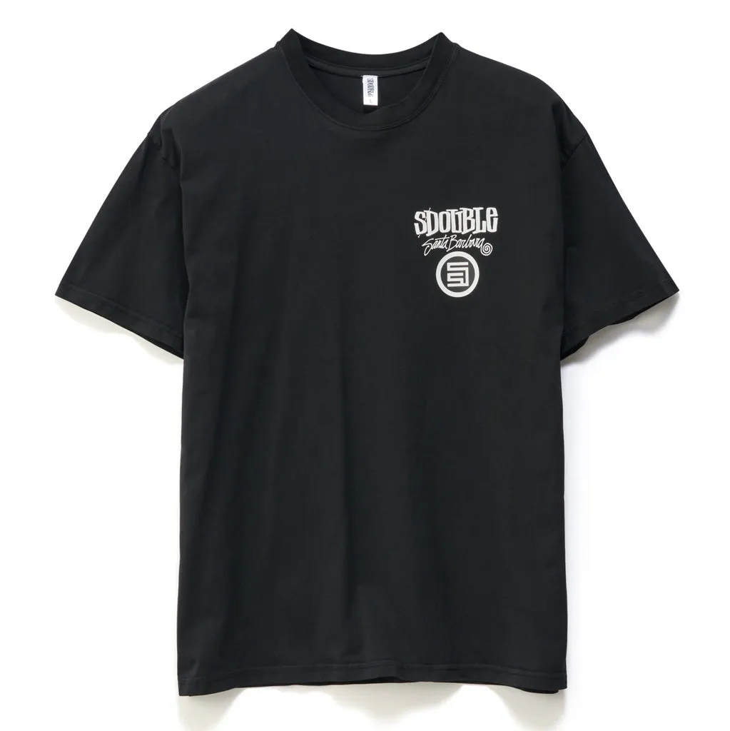 S/DOUBLE COMBO PLATTER TEE - WASHED BLACK