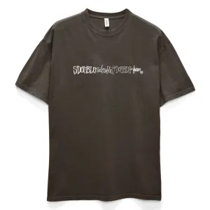 S/DOUBLE SCRIPT STACK TEE - WASHED BROWN