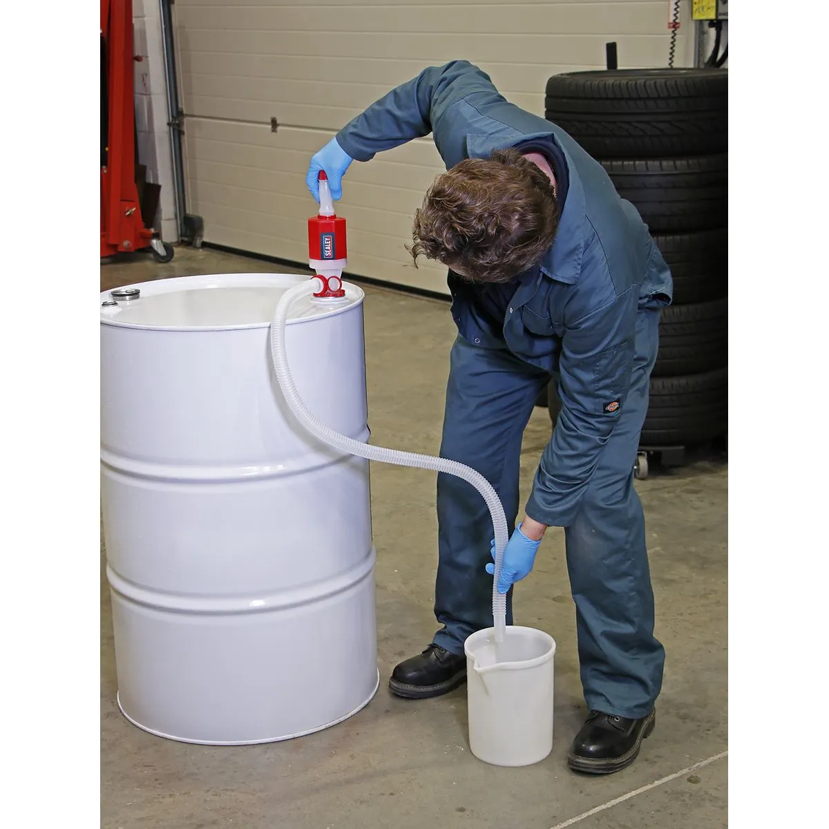 Sealey Syphon Pump with Segmented Suction Pipe High Flow