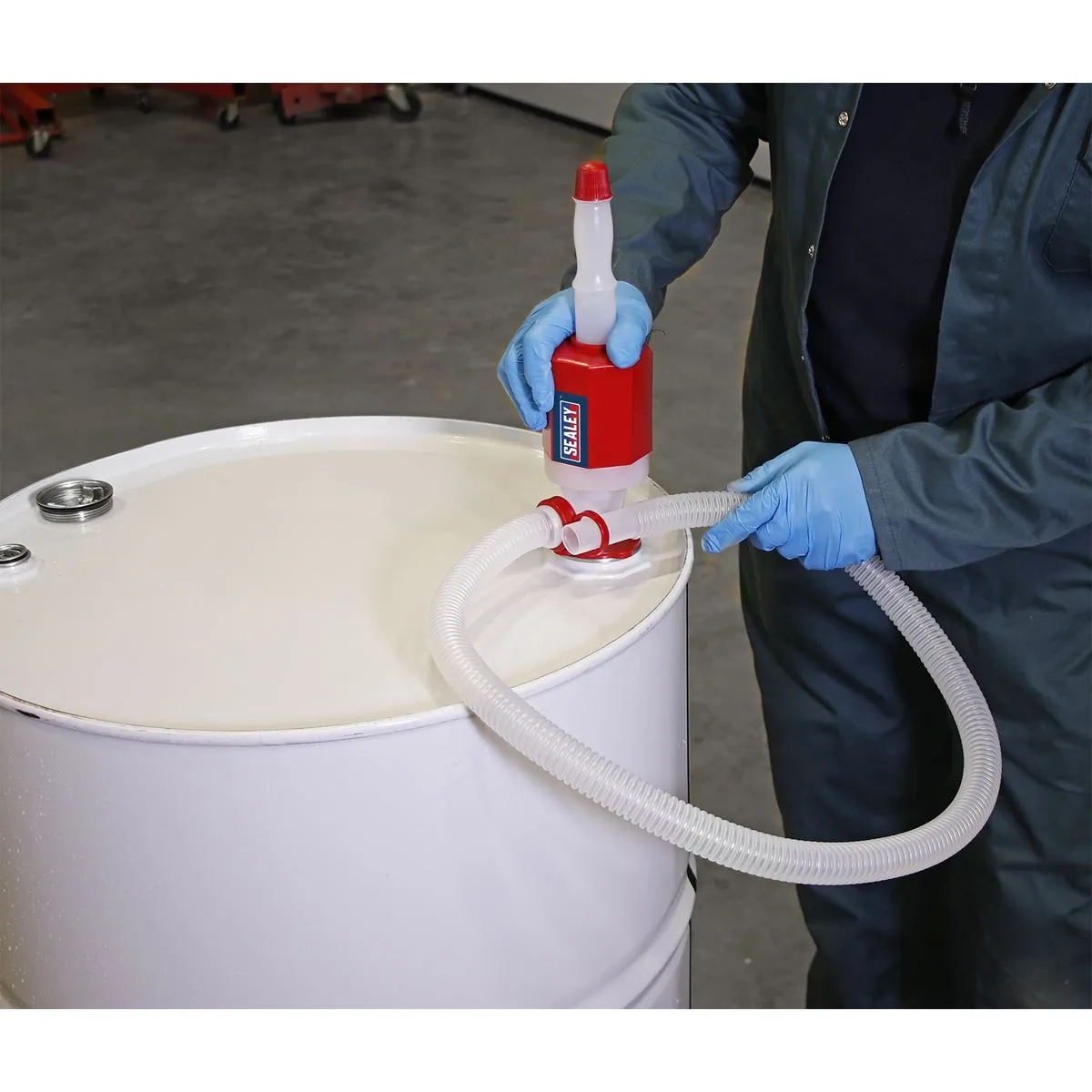 Sealey Syphon Pump with Segmented Suction Pipe High Flow