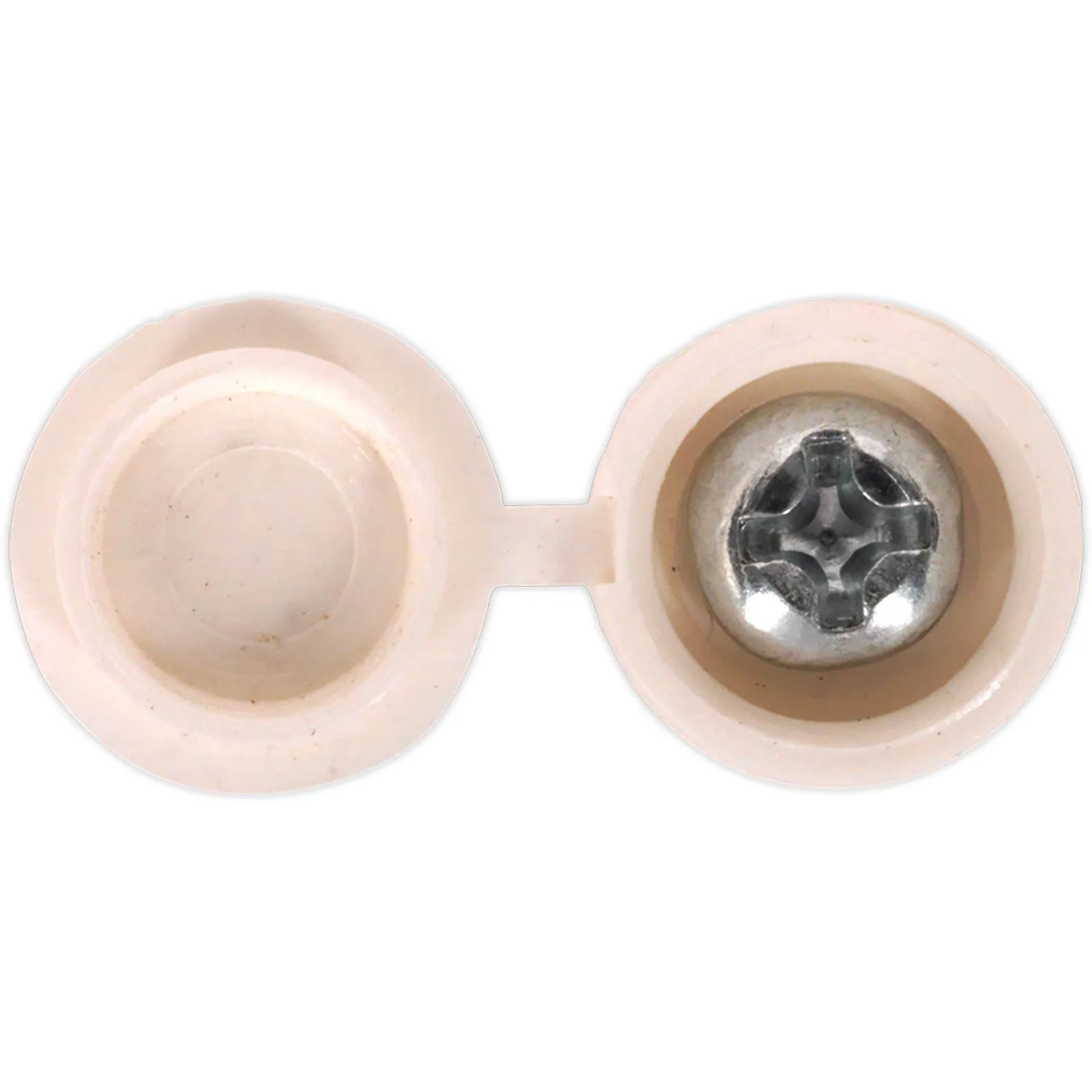 Sealey White Number Plate Screw & Flip Cap 4.2 x 19mm - Pack of 50