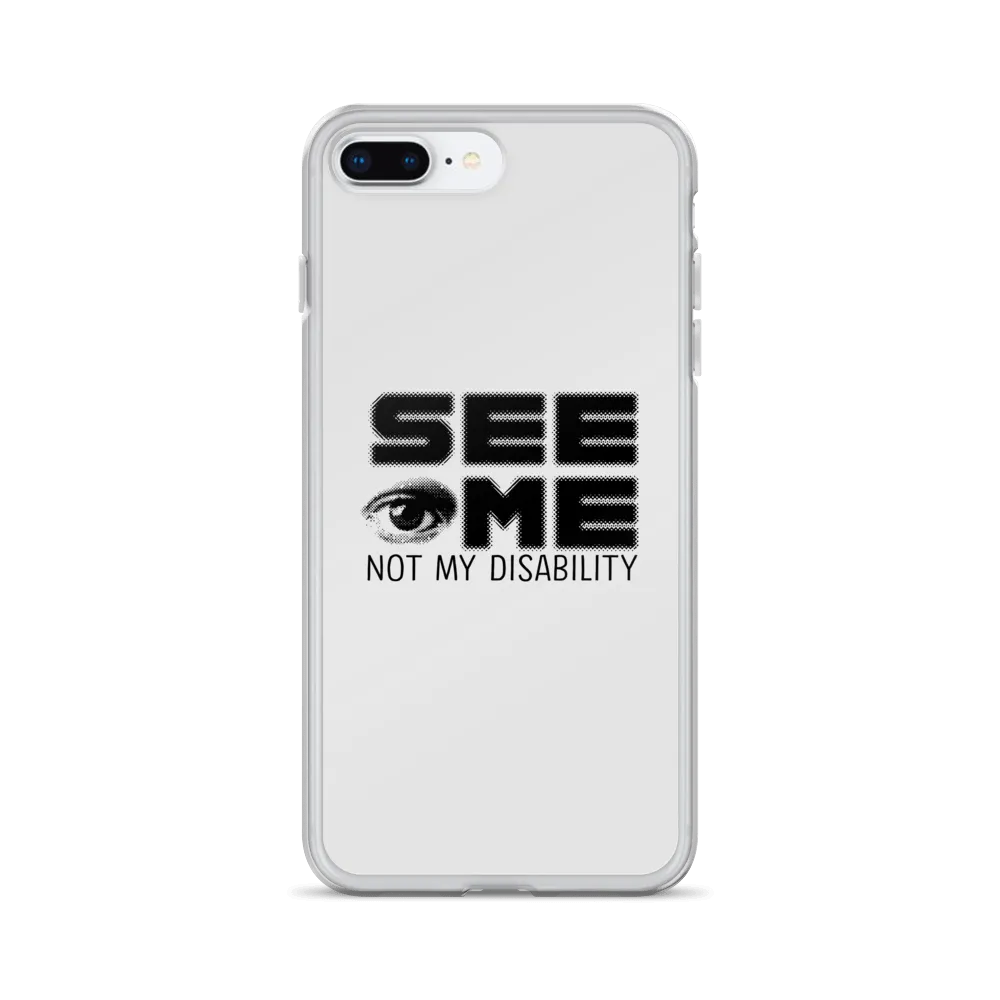 See Me Not My Disability (Halftone) iPhone Case
