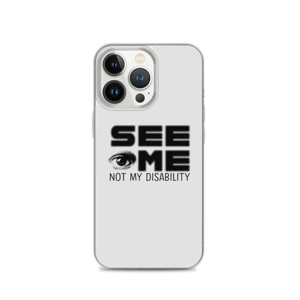 See Me Not My Disability (Halftone) iPhone Case
