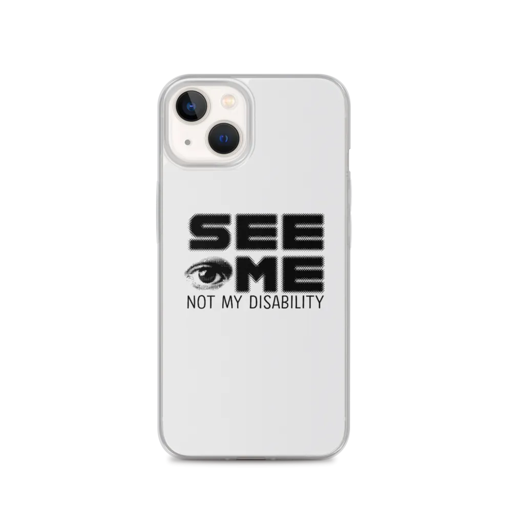 See Me Not My Disability (Halftone) iPhone Case