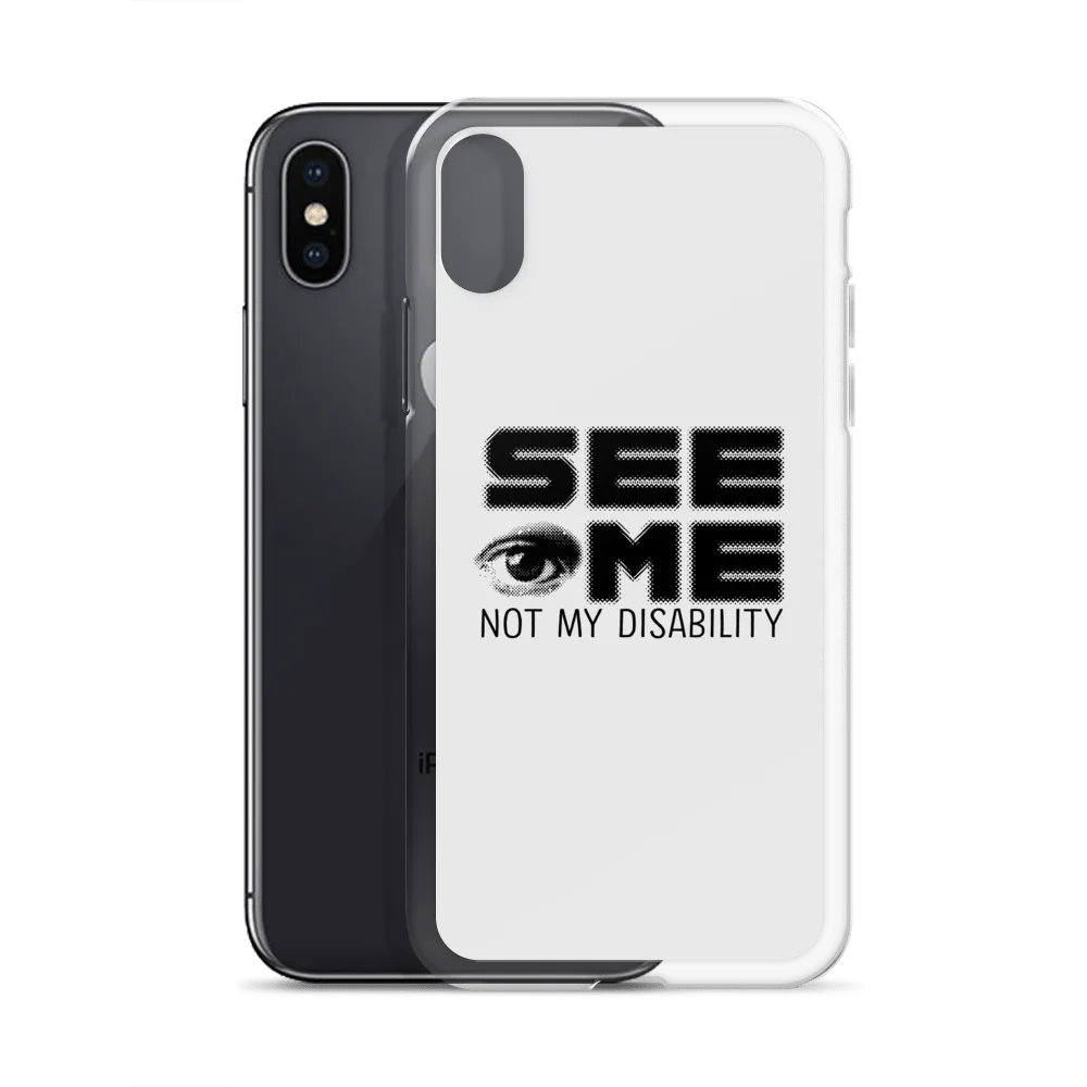 See Me Not My Disability (Halftone) iPhone Case