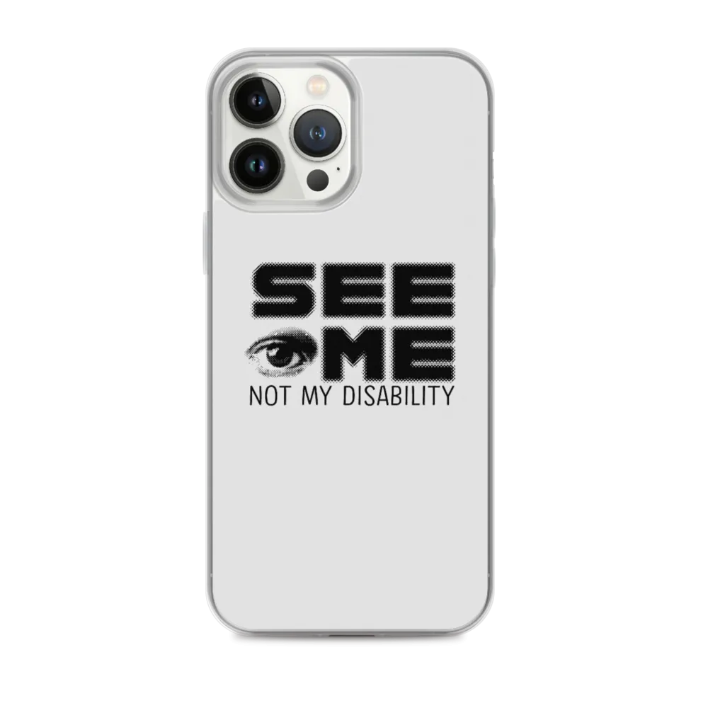See Me Not My Disability (Halftone) iPhone Case