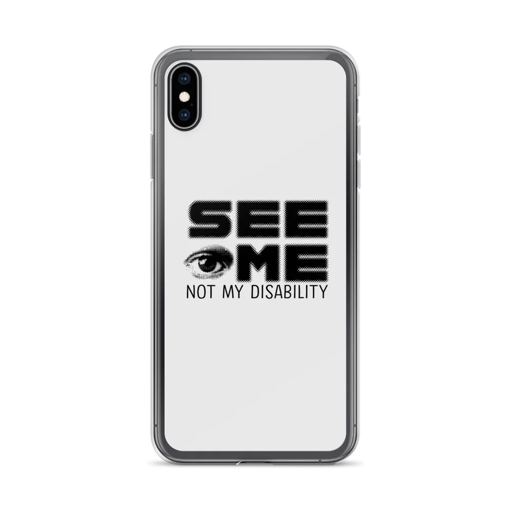 See Me Not My Disability (Halftone) iPhone Case