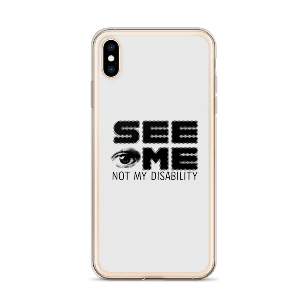 See Me Not My Disability (Halftone) iPhone Case