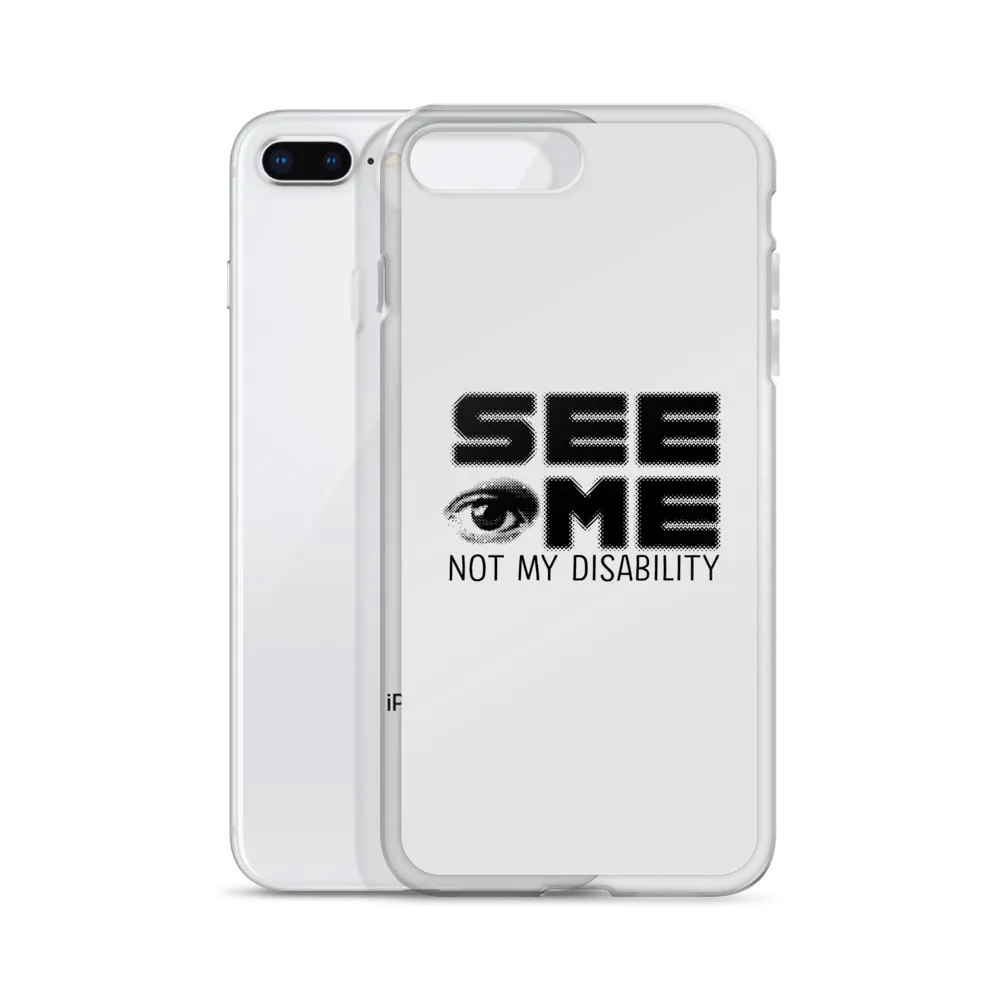 See Me Not My Disability (Halftone) iPhone Case