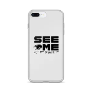 See Me Not My Disability (Halftone) iPhone Case