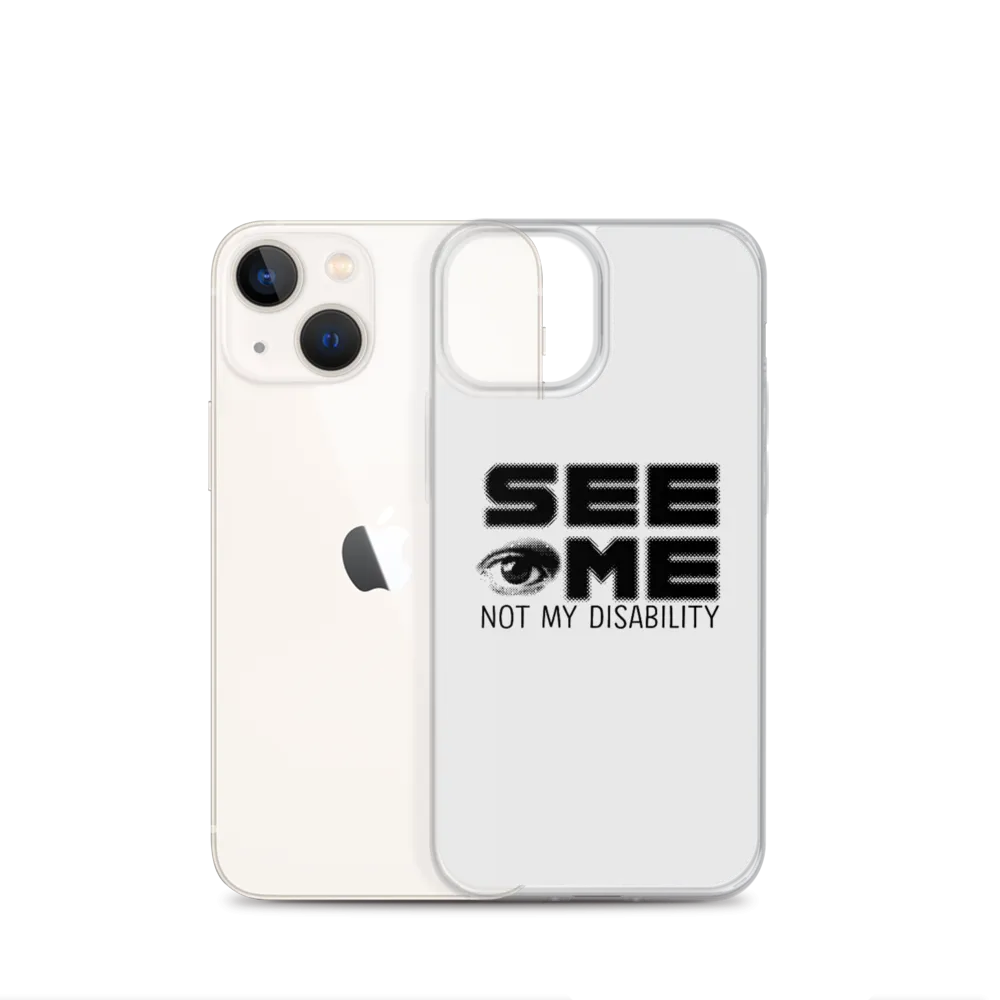 See Me Not My Disability (Halftone) iPhone Case