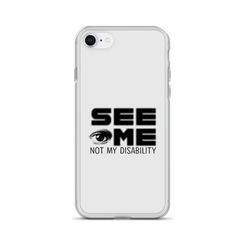 See Me Not My Disability (Halftone) iPhone Case