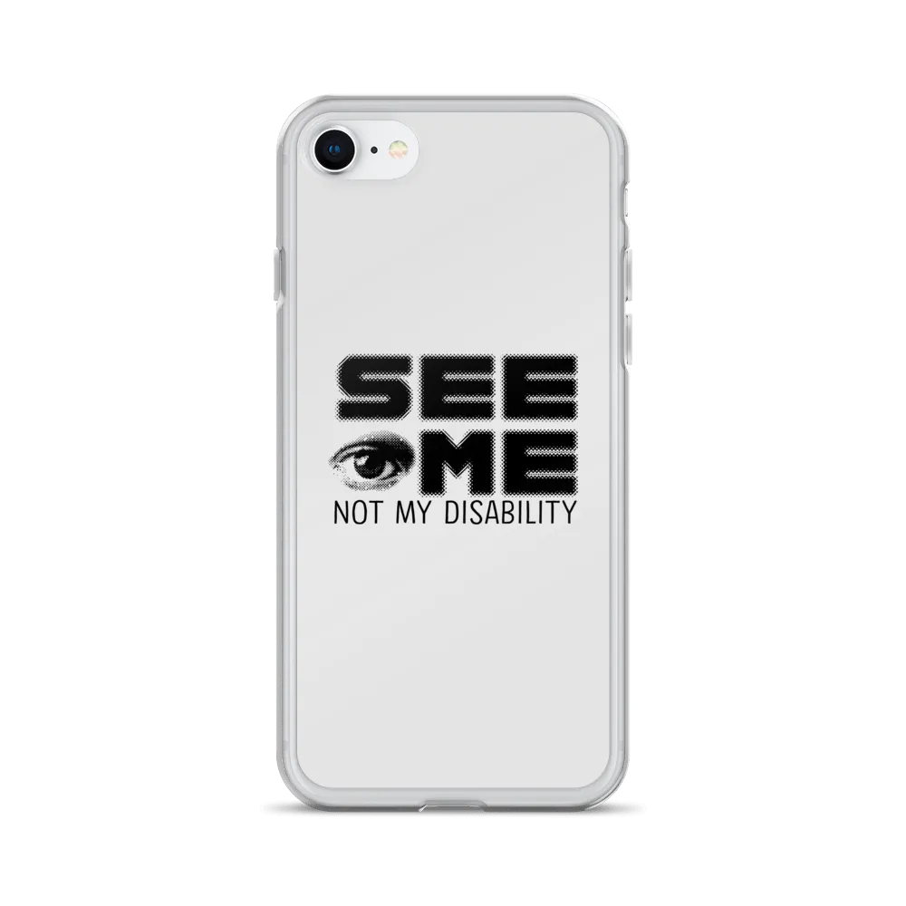 See Me Not My Disability (Halftone) iPhone Case