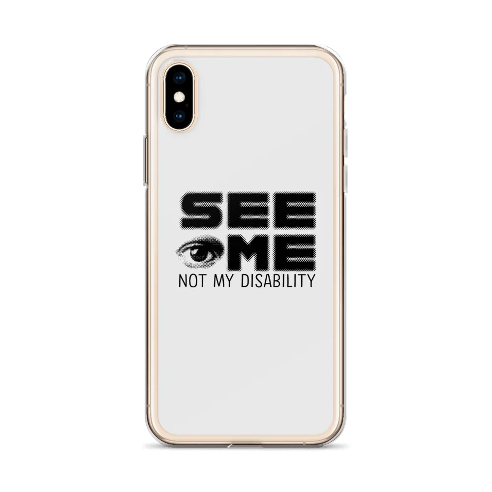 See Me Not My Disability (Halftone) iPhone Case
