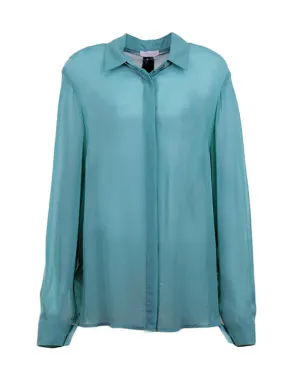 SEE THROUGH CYAN SHIRT