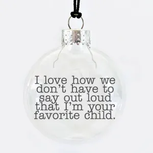 See Through Glass Holiday Ornament