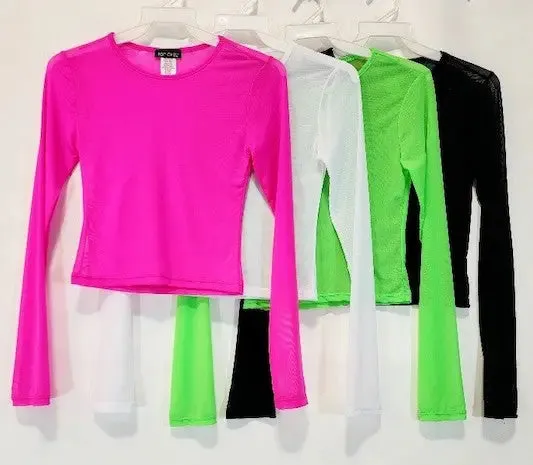 See Through Long Sleeve Top