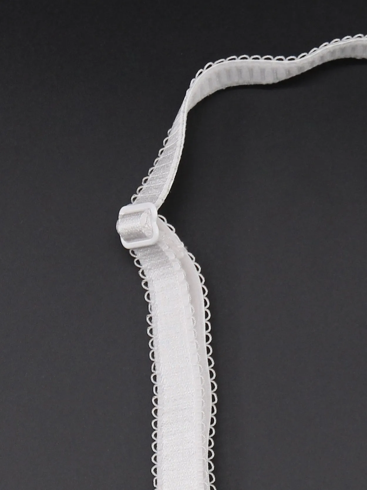 See Through Mesh Cups Non-pads Embroidered Underwire Bra White