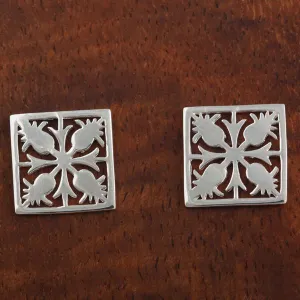See Through Quilt Earrings