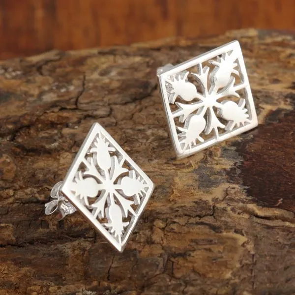 See Through Quilt Earrings