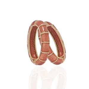 Segmented Orange Hoop-Eze Earrings