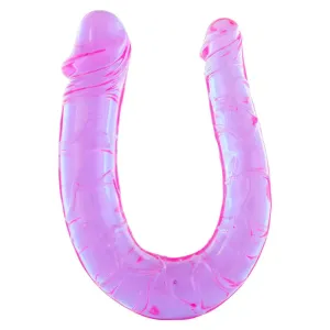 Seven Creation Purple Double Ended Dildo with Veined Detail