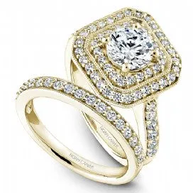 Shared Prong Halo Engagement Ring B181-01YM