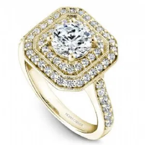 Shared Prong Halo Engagement Ring B181-01YM