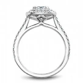 Shared Prong Halo Engagement Ring R051-05WM
