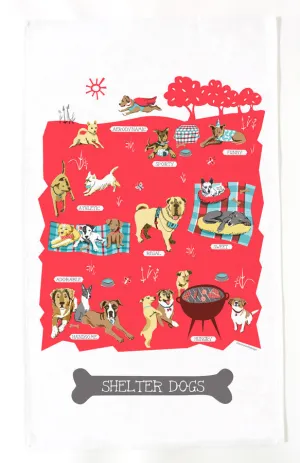 Shelter Dog Tea Towel