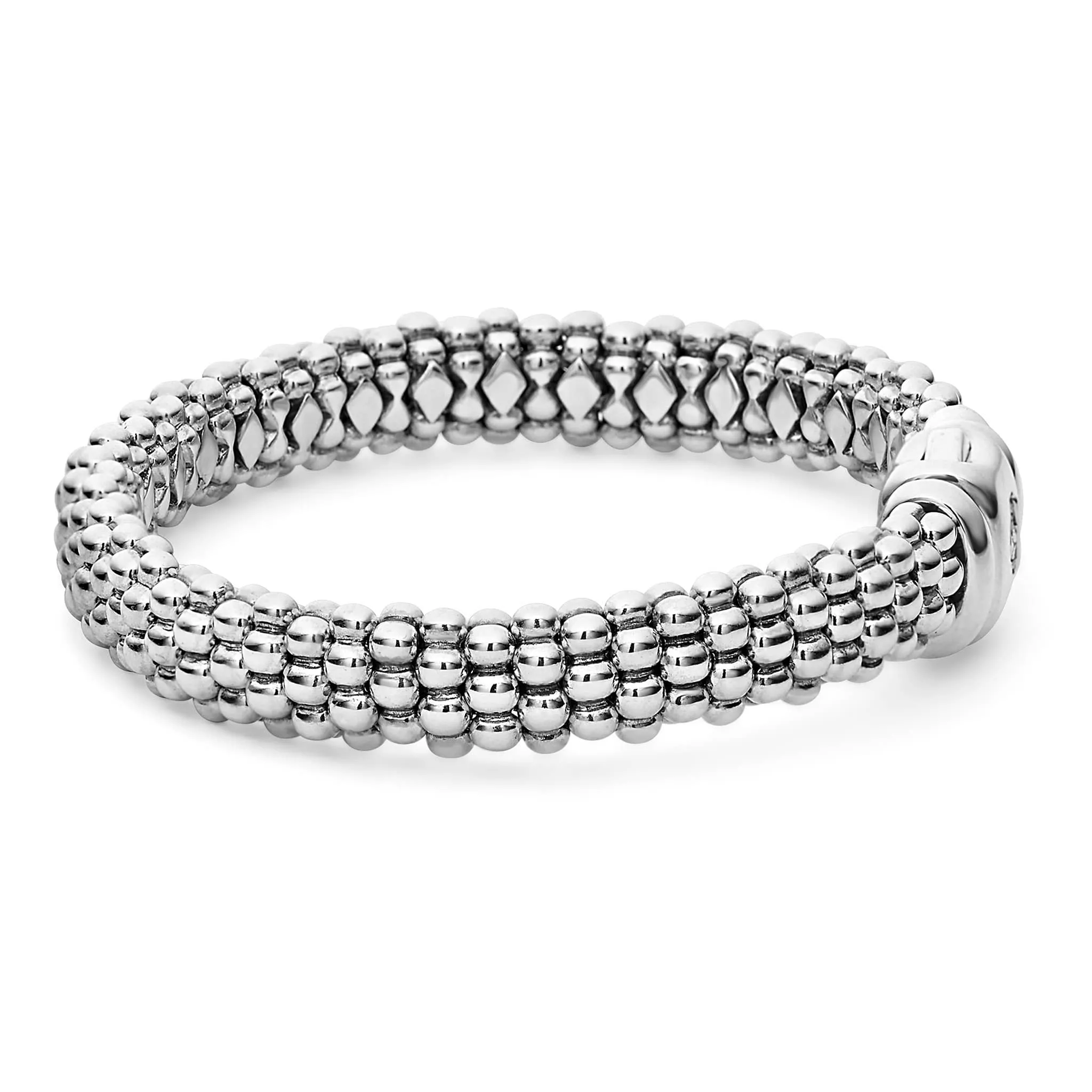 Signature Caviar Silver Caviar Bracelet | 9mm