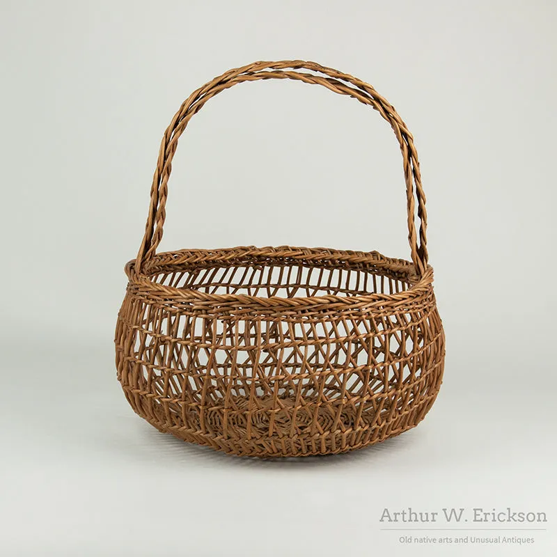 Siletz Open Weave Basket with Double Handle
