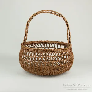 Siletz Open Weave Basket with Double Handle
