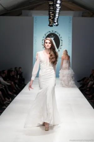 Silk Wedding Dress With Deep V-Neck (#Devany)