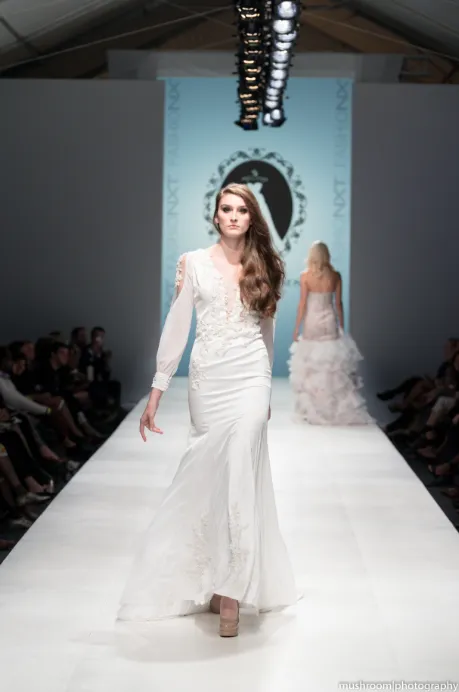 Silk Wedding Dress With Deep V-Neck (#Devany)