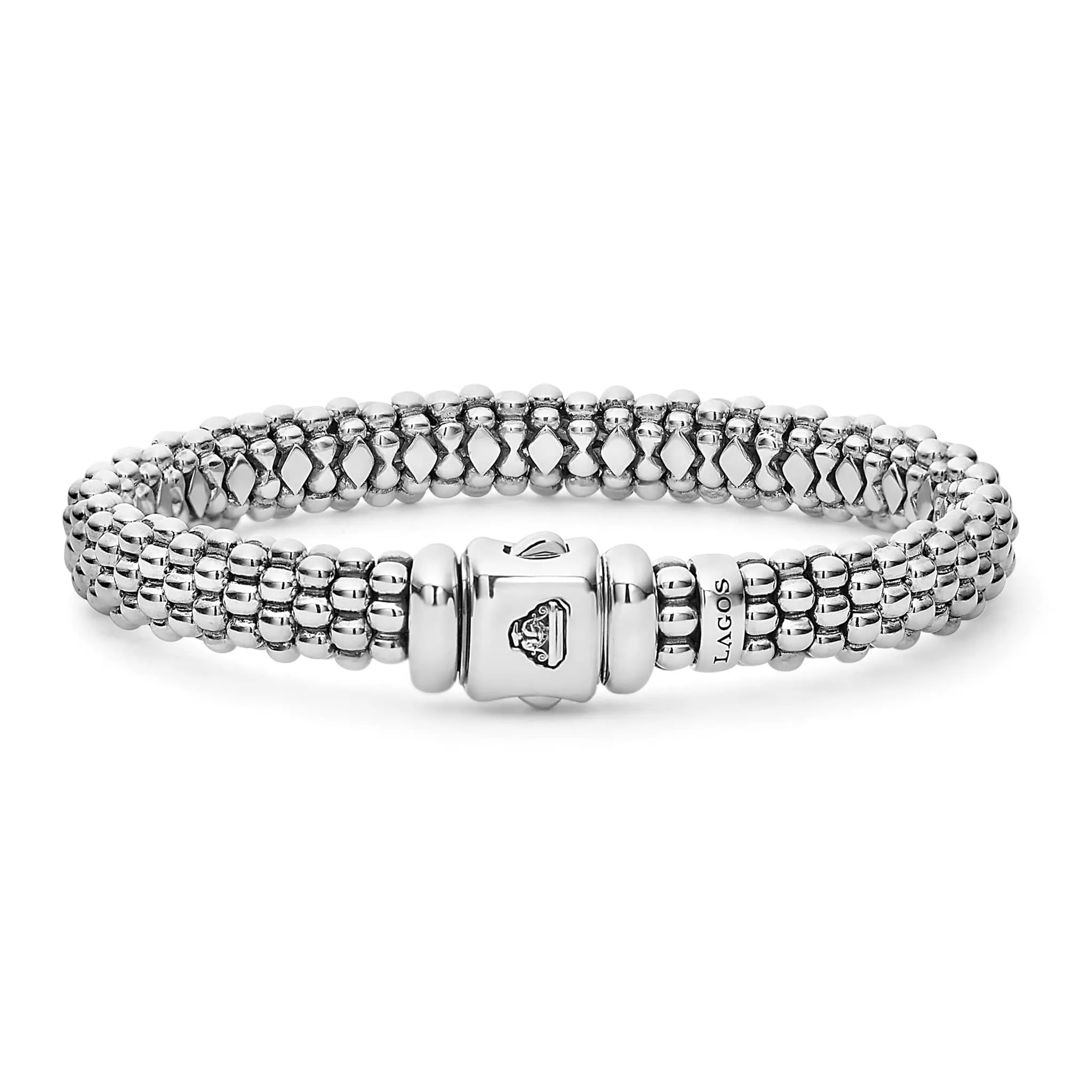 Silver Caviar Bracelet | 9mm