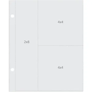 Simple Stories - SN@P! 6x8 Flipbook Pages - 4X4 / 2X8 Refill / 10 Pack / 2006