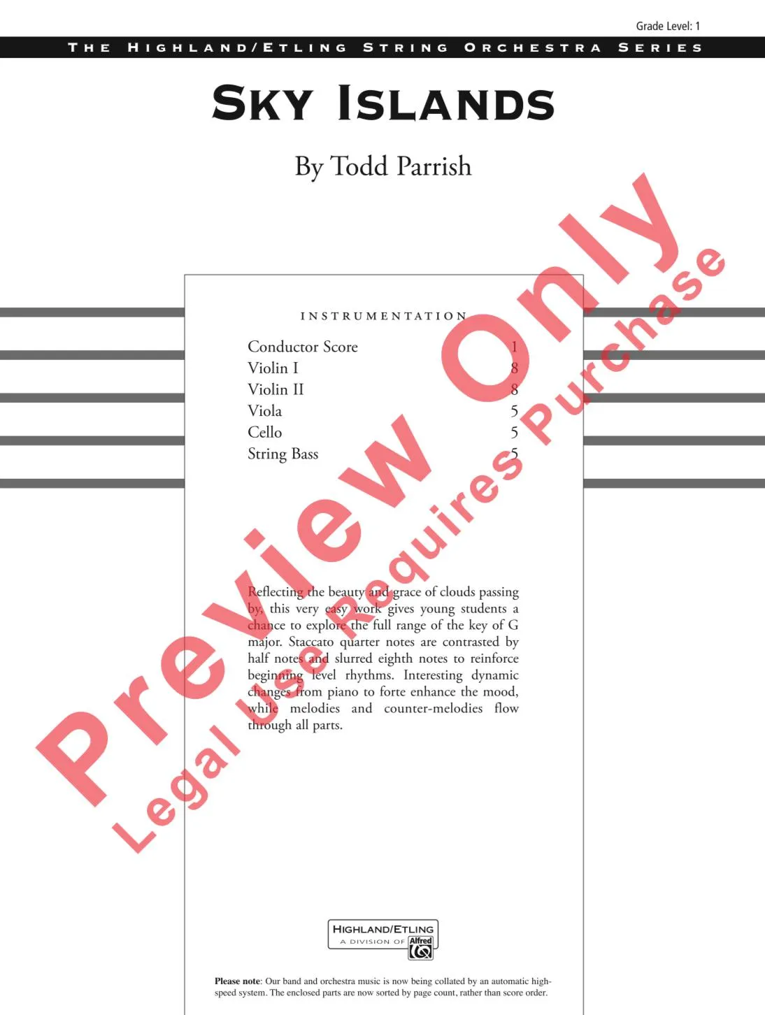 Sky Islands (Todd Parrish) for String Orchestra