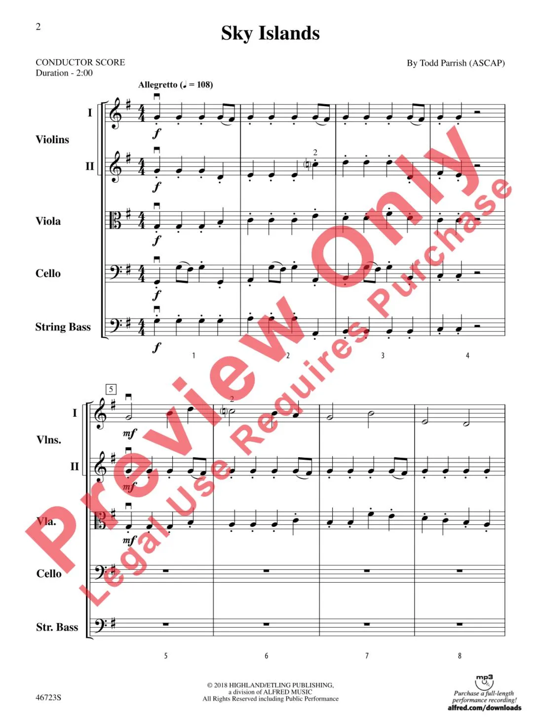 Sky Islands (Todd Parrish) for String Orchestra