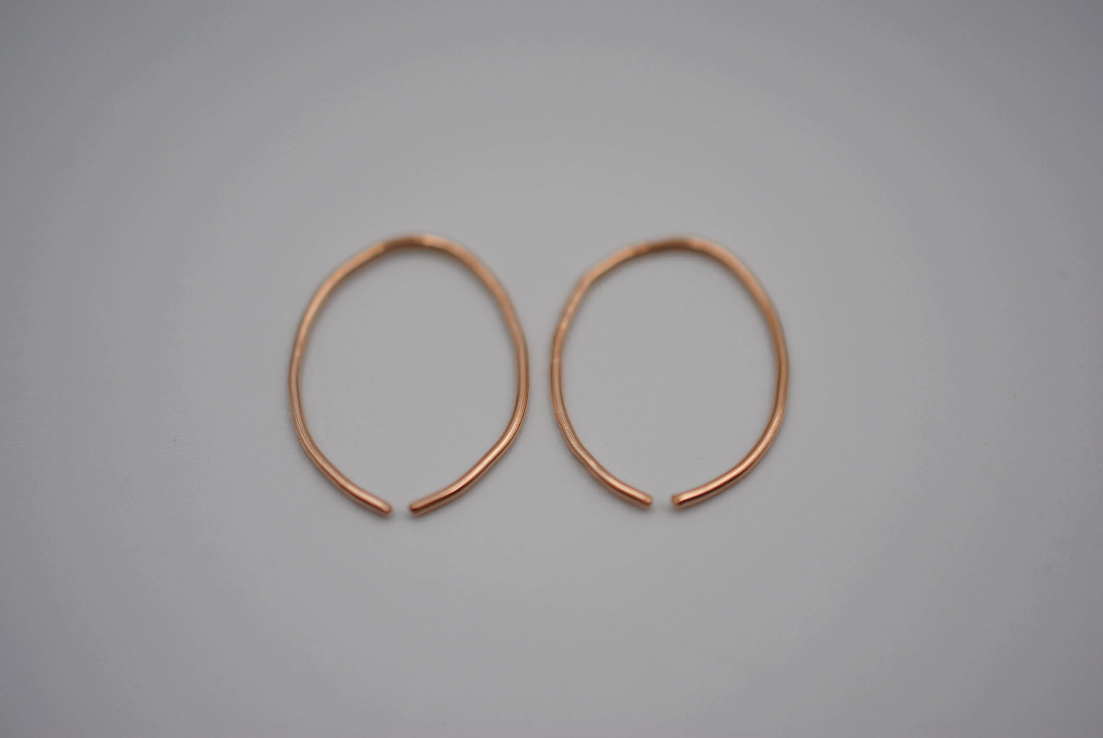 Small Rose Gold Open Hoop Earrings