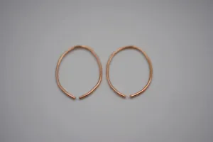 Small Rose Gold Open Hoop Earrings