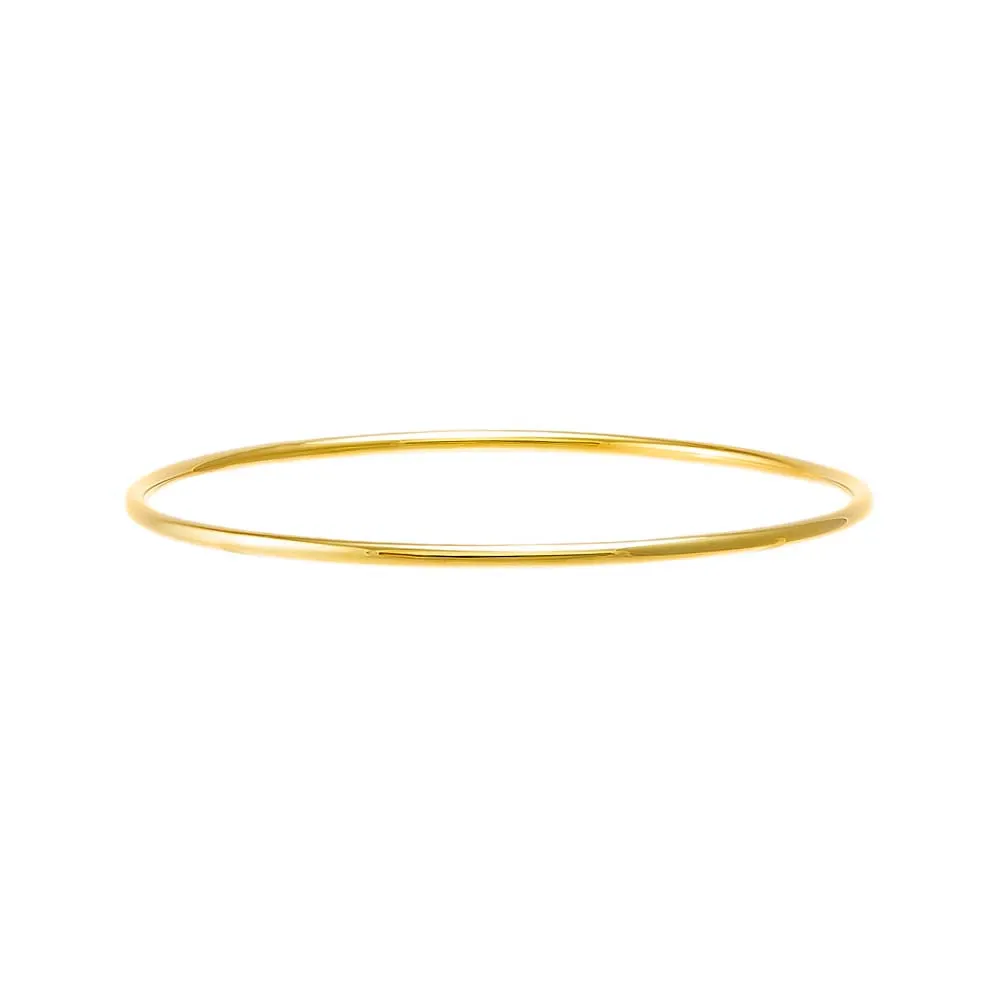 Solid Rounded Bangle Bracelet