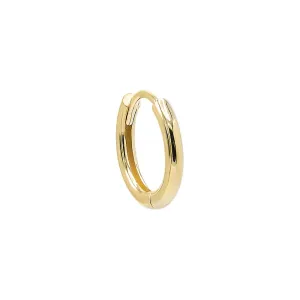Solid Rounded Huggie Earring 14K