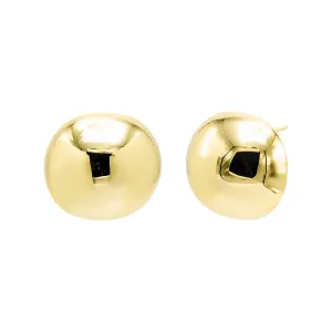 Solid Rounded Pebble Stud Earring