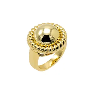 Solid Rounded Rope Statement Ring