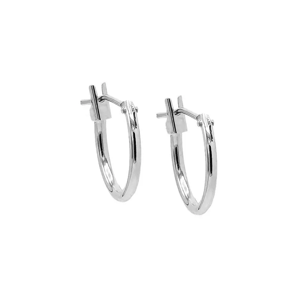 Solid Thin Rounded Huggie Earring 14K