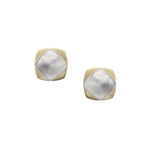 Stacked Rounded Squares Post Earring
