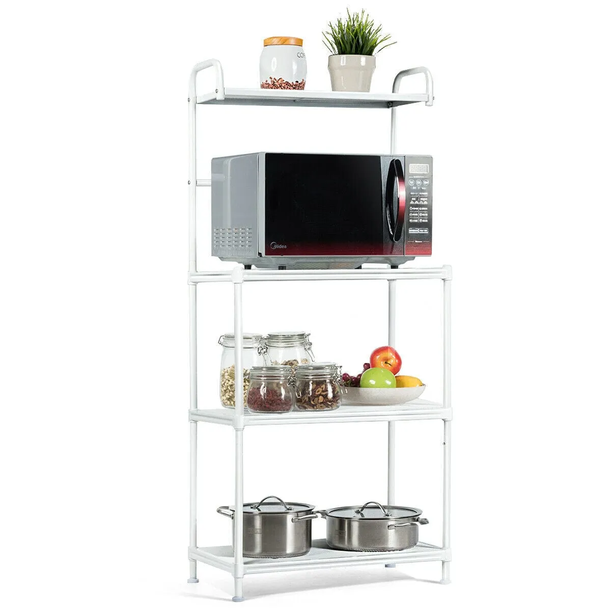 Stainless Steel Kitchen Microwave Storage Cart Utility Stand